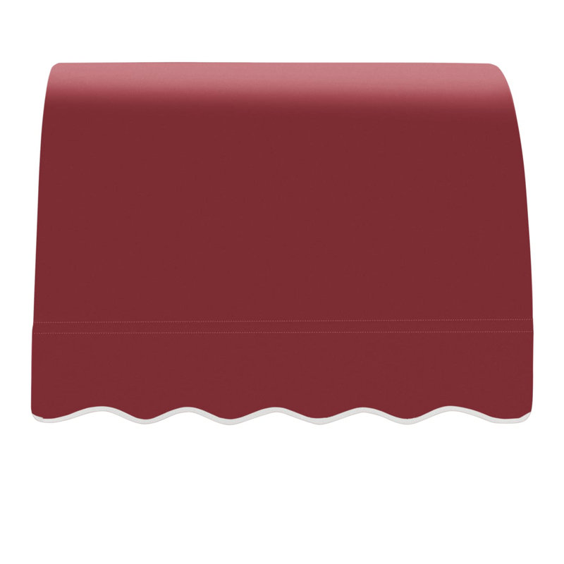 Awntech Savannah Acrylic Fabric Fixed Awning, Burgundy, 44" H x 40.5" W x 36" D