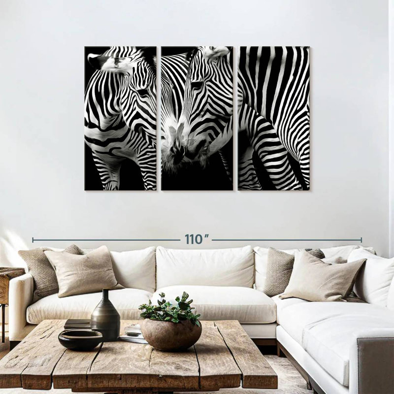 Brampt Nuzzling Zebra, 48" H x 74" W