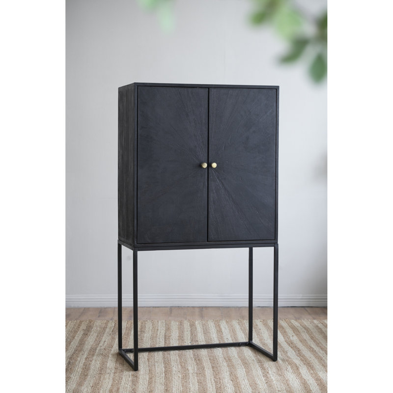 Sleek Storage Cabinet - Mdf & Iron - Modern Style For Versatile Room Use