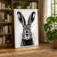 Hare in Bold Relief Graphic Art 1 Piece Wrapped Canvas Wall Art-253819180-253819191