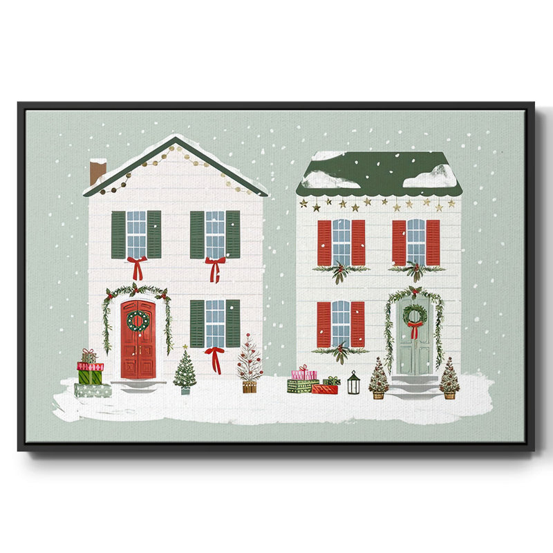 Porte d'entrée festive, collection A, Cadre noir, H 17 po x l 25 po x P 1,5 po