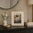 Elegant Rectangular Picture Frame with Flower and Vine Border - Decorative Photo Frame for Entryway Tabletop Display - Ivory & Tan-1746711258