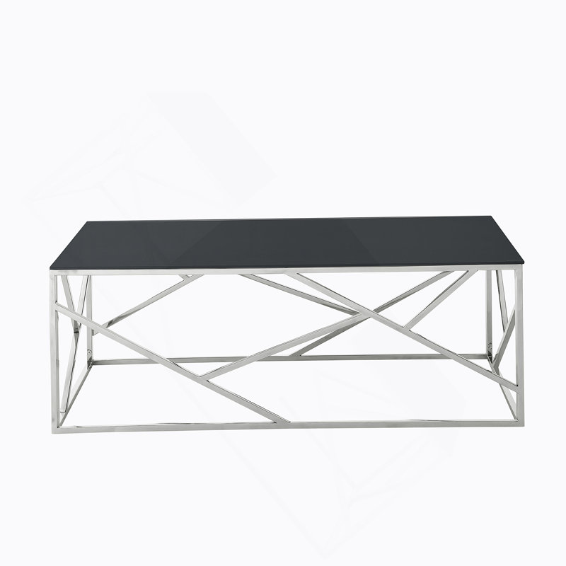 31.4 Inch Modern Two-Tier Square Coffee Table - An Elegant Combination of Clear Glass and Marble Pattern Sticker.It can be used as a coffee table,a side table or a display stand.