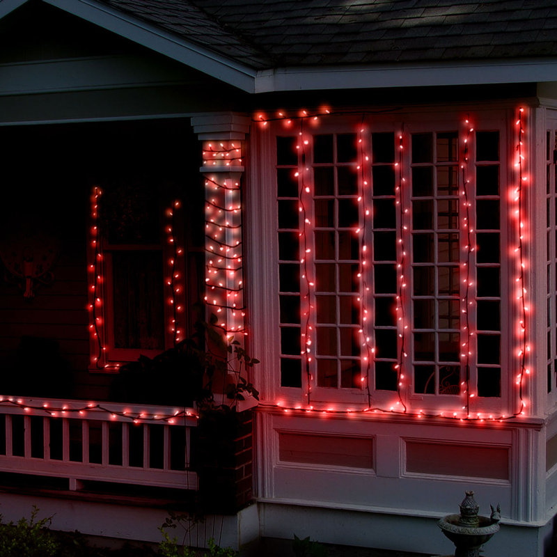 Mini guirlande lumineuse à DEL grand angle 125 lumières Bender, Rouge