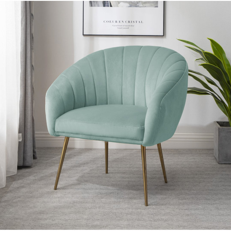 Jaylynn Upholstered Accent Chair, Mint