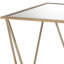 Table basse, miroir et finition or champagne