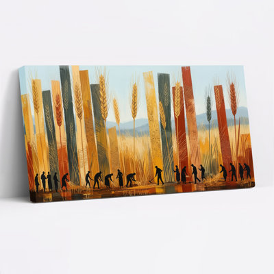 Ensemble de 1 tableau sur toile « Champ de récolte »