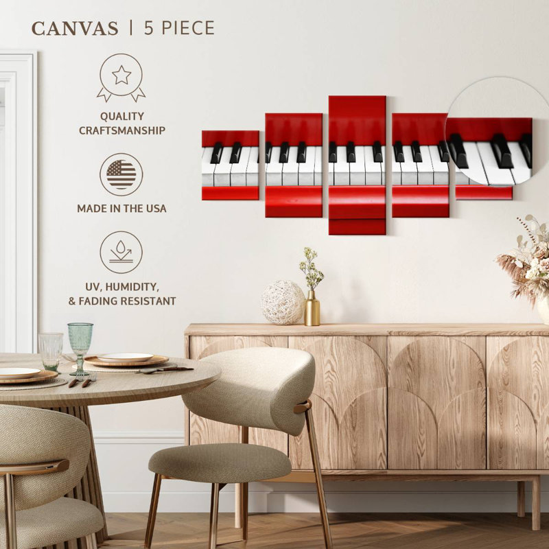 Glossy Red Piano, 24" H x 55" W