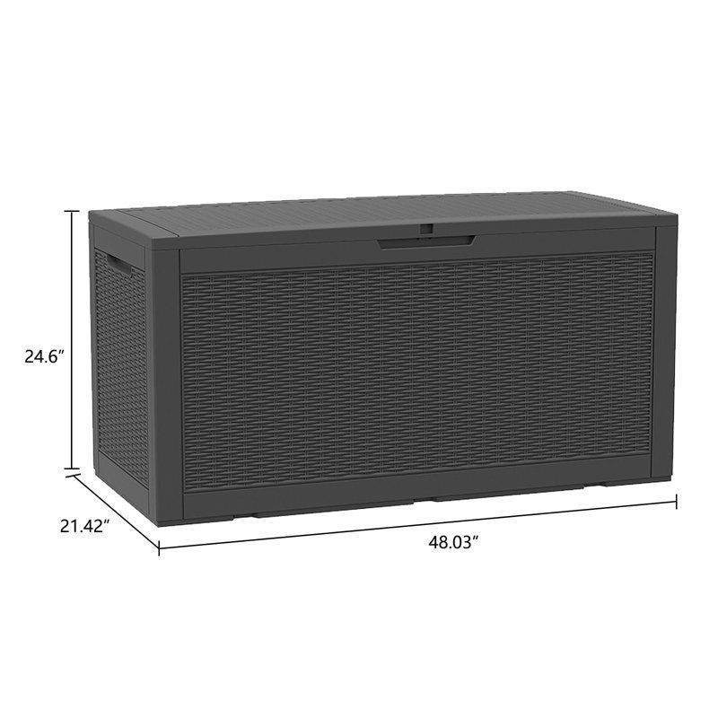 Modern Depo 100 Gallon Water Resistant Polypropylene(PP) Deck Box ...