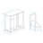 Two-Compartment Tilt-Out Laundry Sorter Cabinet-White