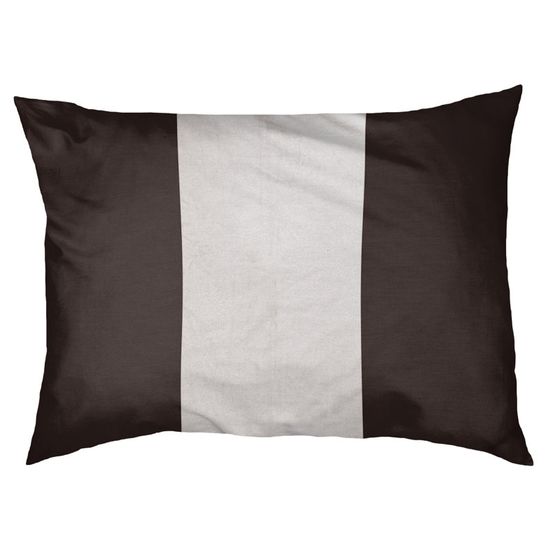 Coussin Cleveland, Petit (l 28 po x P 18 po x H 6 po), Brun / Blanc
