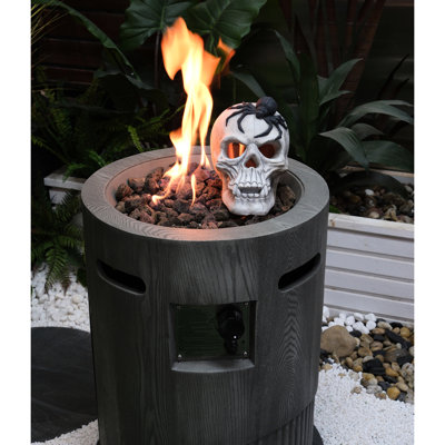 32000 Outdoor Fire Pit, 20 Inch Diameter, With Lava Stones Fireplace, Round, & Extras