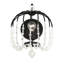 Voliere 1-Lt Crystal Wall Sconce - Matte Black