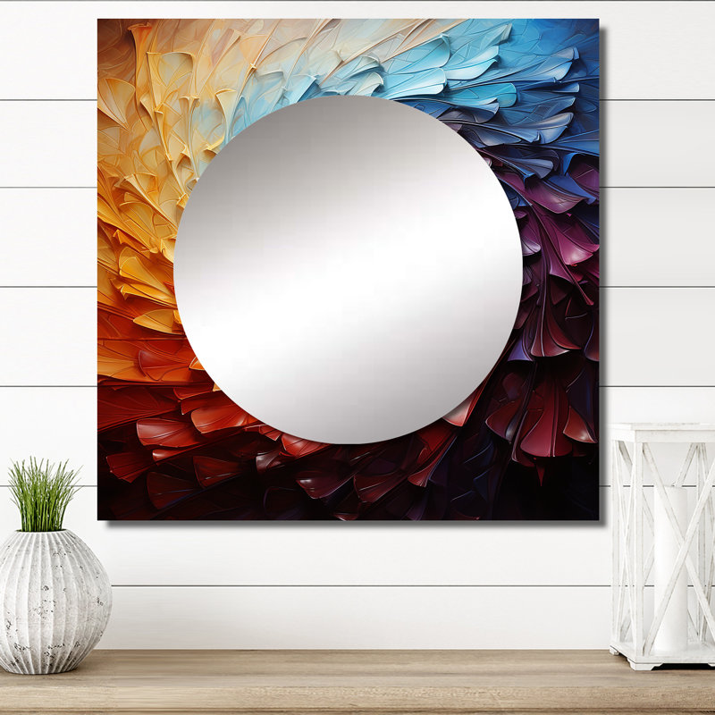 Rhythmic Pulse I - Abstract Large Square Mirror For Wall Art Decor, 29" x 29"