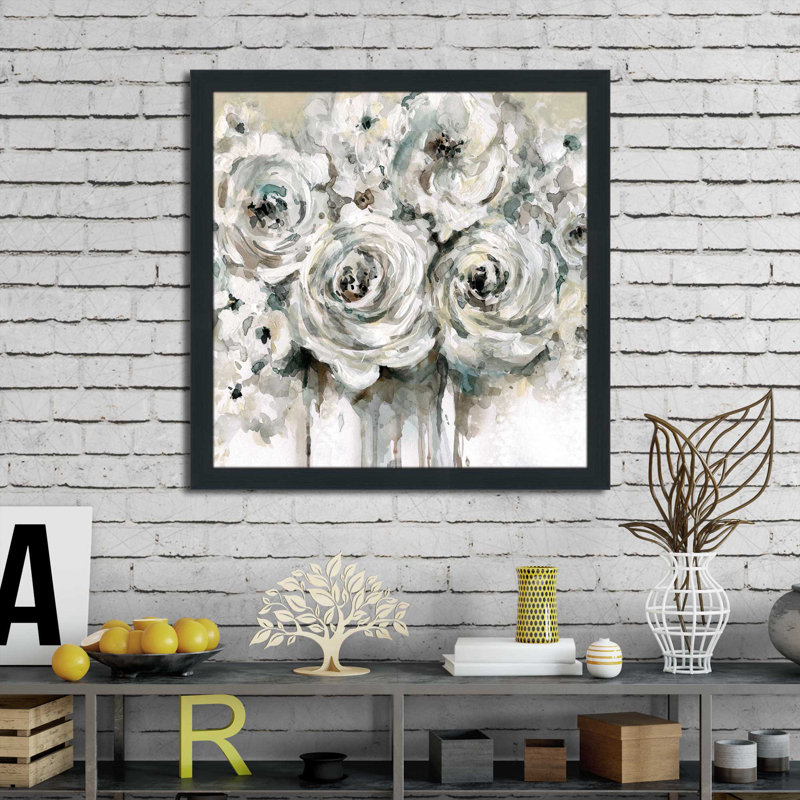 « simple moments », reproduction de peinture à l’aquarelle encadrée, H 33,5 po x l 33,5 po x P 0,75 po
