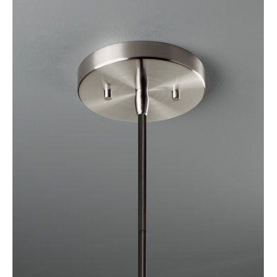 Radiance - grand luminaire suspendu 1 lumière Crush - rosé brillant - chrome poli - ampoule remplaçable - cordon noir