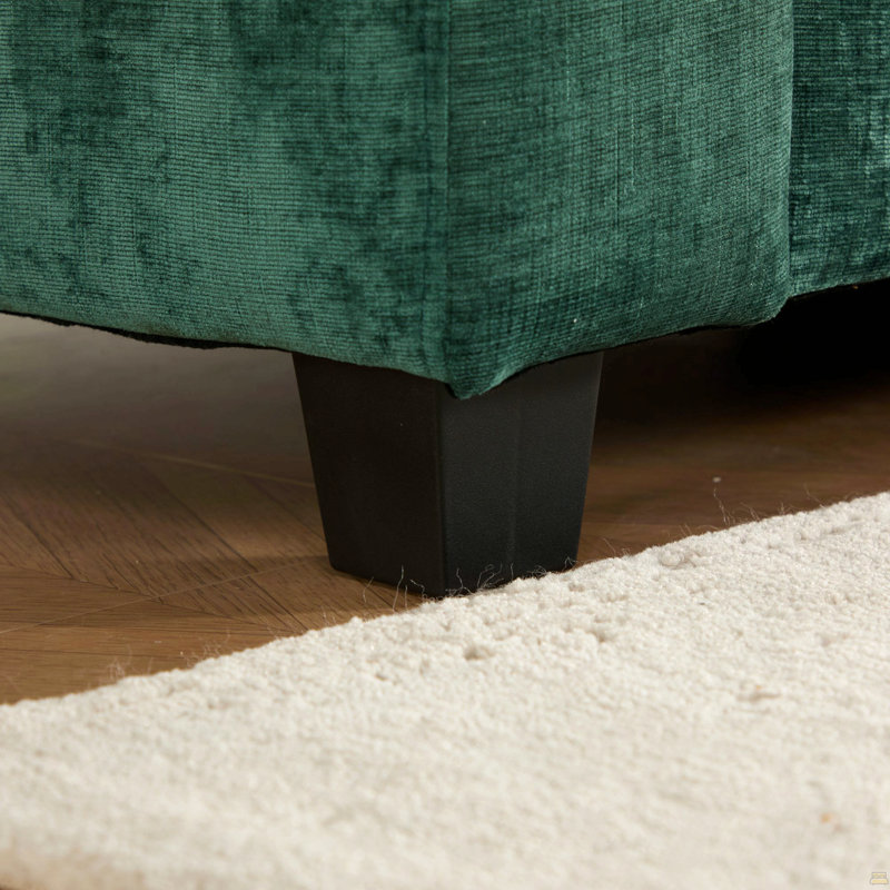 Canapé Cloud à siège simple (le repose-pieds n'est pas inclus), canapé modulaire, Chenille verte