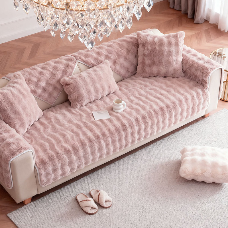 Sofa Slipcover, Pink