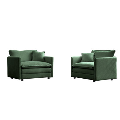 Ensemble de 2 chaises d'appoint, fauteuils d'appoint en chenille haut de gamme, chaises d'appoint de salon