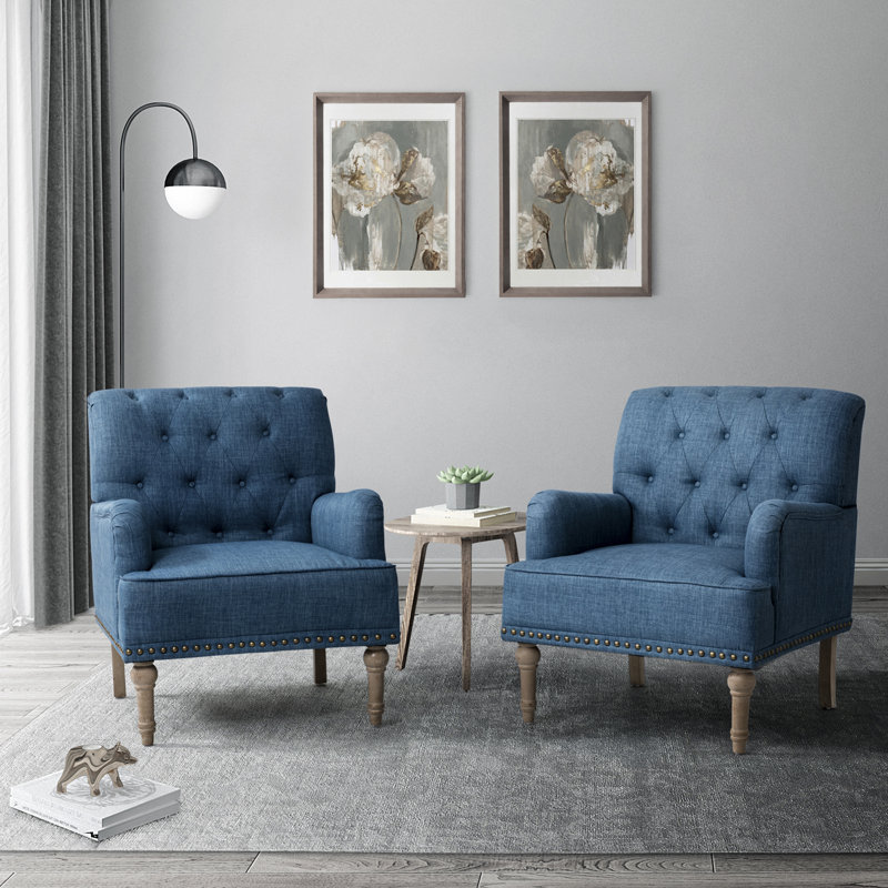 Fauteuil Wilkey, Polyester bleu marine