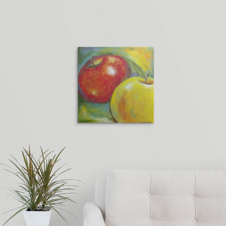 Abstract Fruits " Abstract Fruits IV ", 35" H x 35" W x 1.5" D, Canvas