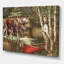 «The Moose And The Man With The Red Canoe», reproduction sur toile-50685405-50685398
