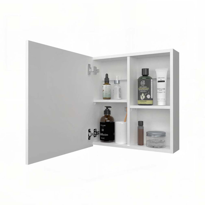 Pharmacie murale avec miroir, Blanc