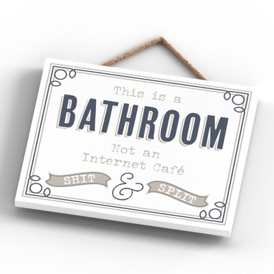 Vivid Squid Wholesale This Bathroom Is Not internet Cafe 1 Piece Wall Art