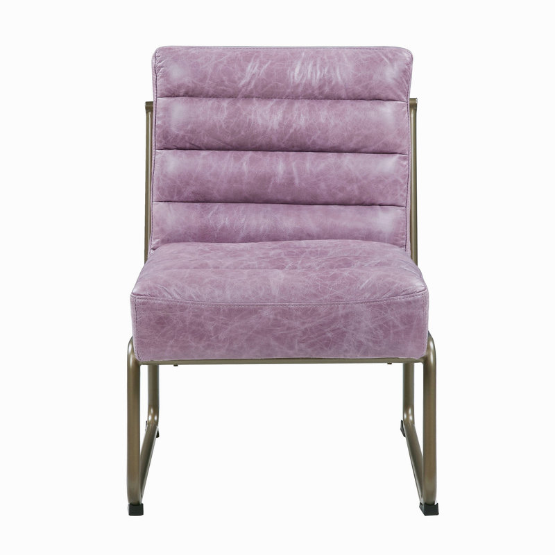 Wisteria Accent Chair With Metal With Sled Base