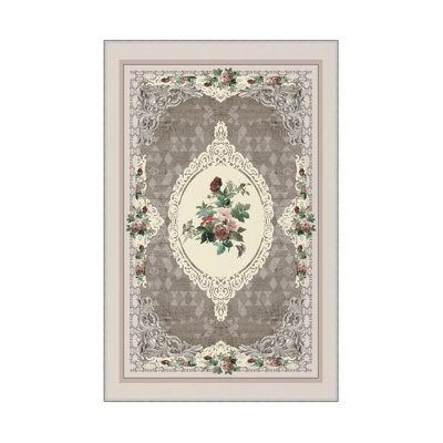 Premium Hall Carpet, 2.6 x 4.9 Feet, 100% Polyester, 650 gr/m² | Antibacterial, Non-Slip PVC Dot Underside, 0.3 in Pile Height | Machine Washable, 3D Digital Print, Durable & Stylish for Home Décor