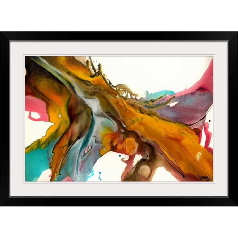 «Confluence», reproduction d'art, Cadre noir, H 24 po x l 32 po x P 1 po