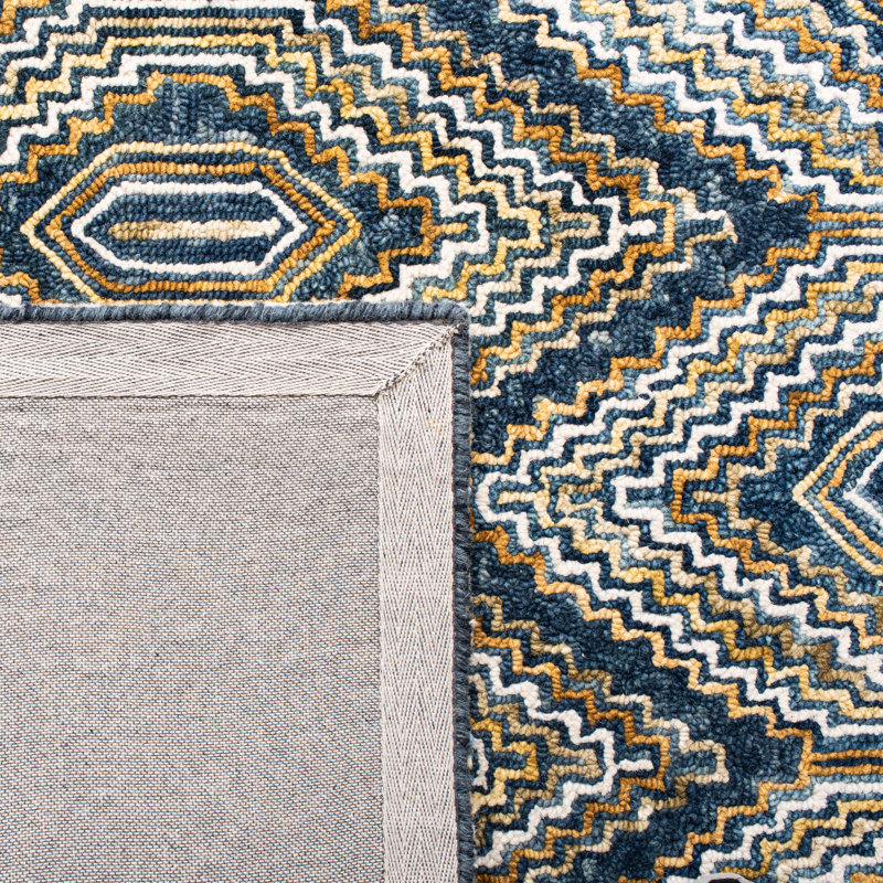 Deyoung Hand Tufted Wool Geometric Rug, Rectangle 5' x 8'