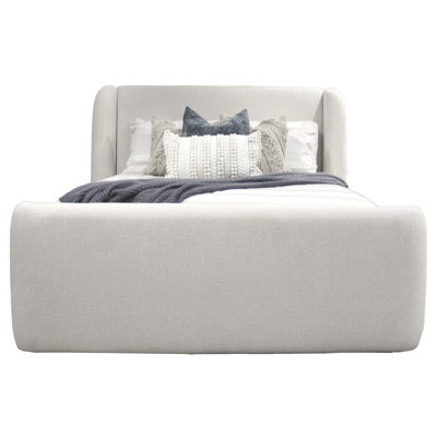 Saffi Paulien Wingback Upholstered Bed