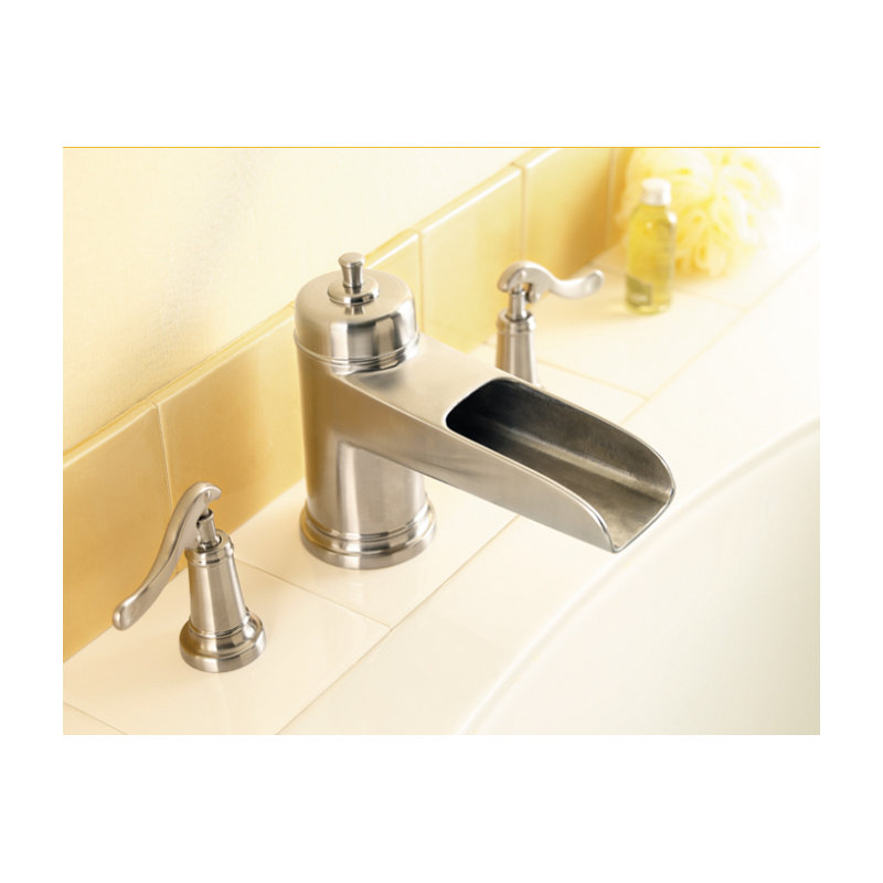 Ashfield Deck Mounted Roman Tub Faucet Trim, Brushed Nickel