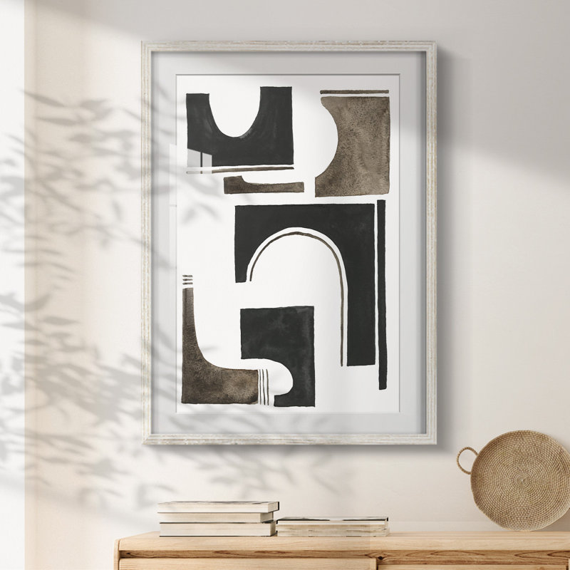 Midway II -Framed Print, 19.5" H x 16.5" W, White