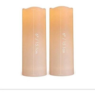 Flameless LED Candles, Outdoor Indoor Waterproof Battery Operated Candles For Home/Birthday/Wedding/Holiday Décor, Exquisite Set Of 2 (D2.2'' X H6'')