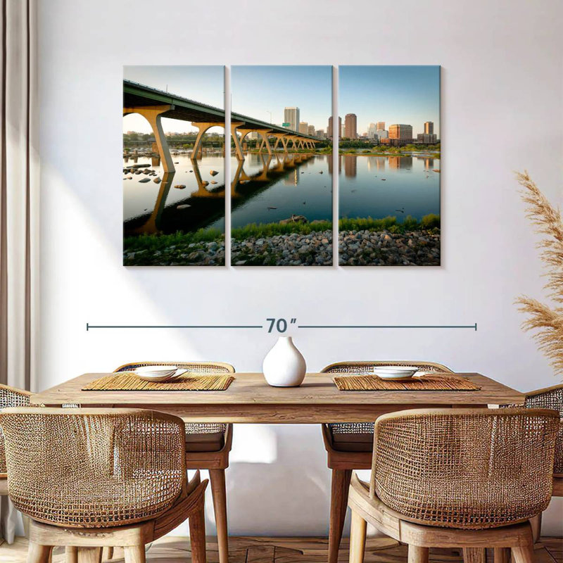 Rorry Manchester Bridge Reflection, 36" H x 57" W