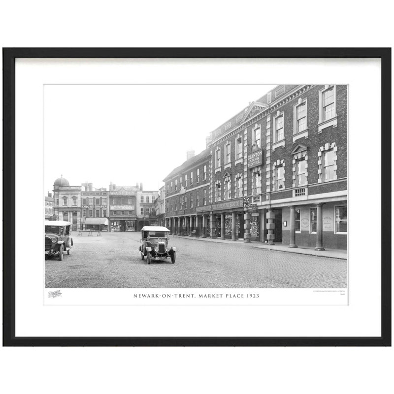 Newark On Trent, Market Place 1923 - Single Picture Frame Print, 28cm H x 36cm W x 2.3cm D