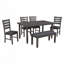 Table et chaises de salle à manger avec banc-242667681-242667684-242667685
