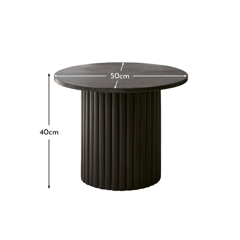 Solid Wood Pedestal End Table