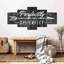 Inspiration et typographie, typographie imparfaite sur 5 impressions sur toile-92858502