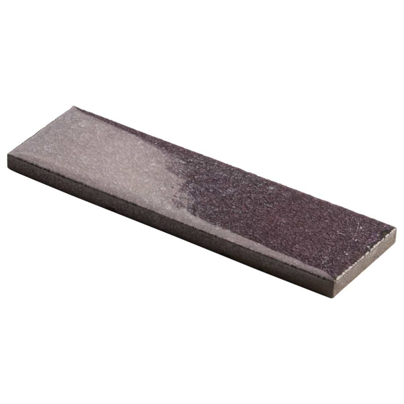 Color One 2x8 Glossy Lava Stone Tile, Amethyst Purple