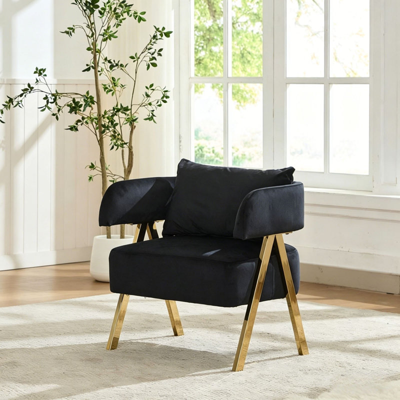 Fauteuil d'appoint Modern, Noir