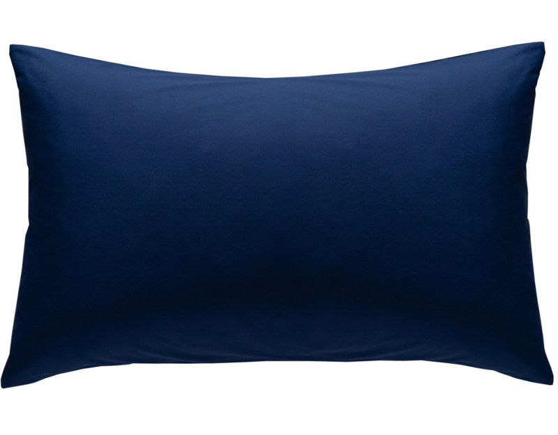 Easy Iron Percale Standard Pillowcase, Navy