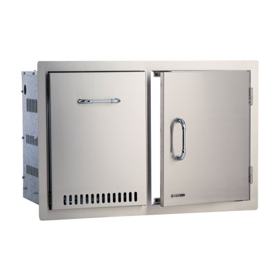 Armoire combinée avec porte en acier inoxydable et tiroir au propane Bull Outdoor Products