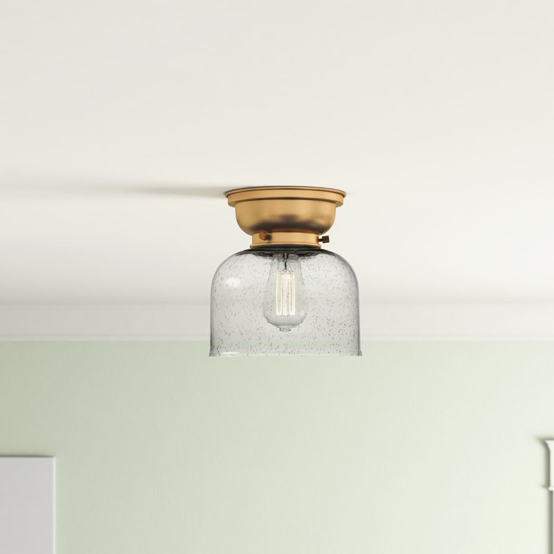 Aditi Bell 1 Light 8" Flush Mount, Seedy, No Bulb Included