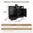 47" Farmhouse Sideboard Buffet Cabinet with 2 Barn Doors, 3 Drawers, Built-in Power Outlet-694962026