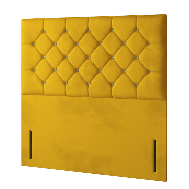 Farallones Upholstered Headboard, Double (4'6), Yellow