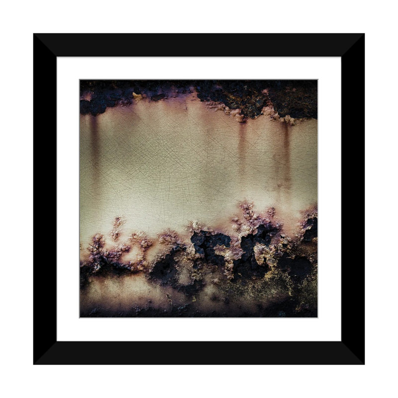 "Elemental Ridge", reproduction d'art sur papier encadré, 16 po x 16 po, Papier encadré, Black