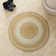 Jute Hand Braided Zigzag Stitch Natural Fibers Farmhouse Style Area Rug For Dining Room Living Room Kitchen, Off White/Natural